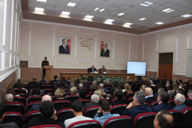 Səbail rayonunda 2025-ci ildə mülki müdafiə sahəsində görülmüş işlərin yekunları və 2026-cı ildə qarşıda duran vəzifələrə həsr olunmuş müşavirə keçirilib