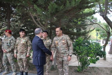 Badamdar qəsəbəsində müharibə veteranları ilə görüş