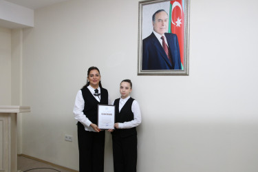 Səbaildə “Uşaqların hüquqları və məsuliyyətləri” mövzusunda keçirilən sorğuda yüksək nəticə göstərmiş şagirdlər ilə görüş keçirilmişdir