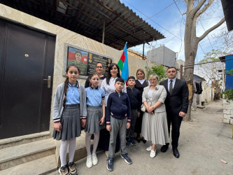 Səbail rayonunda şəhidlərin  ailə üzvləri ziyarət olunur