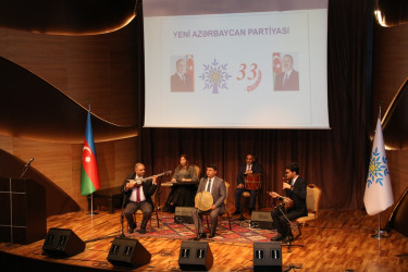 Səbail rayonunda Yeni Azərbaycan Partiyasının yaranmasının 33-cü il dönümü münasibətilə tədbir keçirilmişdir