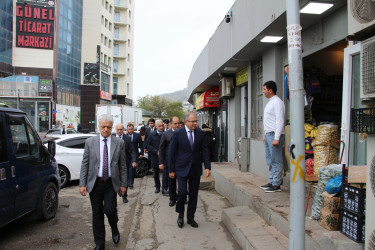 Rayon İcra Hakimiyyətinin başçısı 20-ci sahə yaşayış massivində əraziyə baxış keçirib