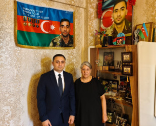 Səbaildə Vətən müharibəsi şəhidlərinin ailə üzvləri Qurban bayramı münasibətilə ziyarət olundu
