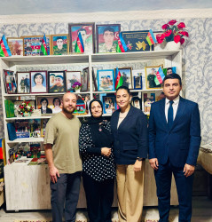 Səbail rayonunda şəhidlərin  ailə üzvləri ziyarət olunur