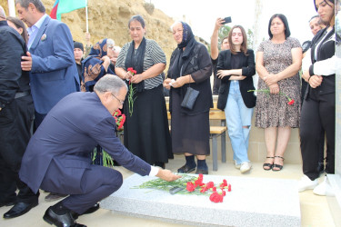 Cavidan Ağayevin şəhid olmasının ildönümü münasibətilə məzarı ziyarət olundu