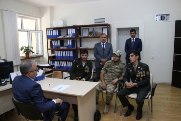 Rayon İcra Hakimiyyətinin başçısı Vətən müharibəsi iştirakçıları ilə görüş keçirib