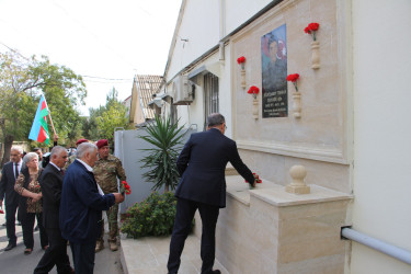 Şəhid Zülfüqarov Tənhan Cavanşir oğlunun xatirə lövhəsinin açılış mərasimi keçirildi