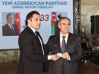 Yeni Azərbaycan Partiyası Səbail rayon təşkilatının yaradılmasının 33-cü ildönümünə həsr olunmuş tədbir