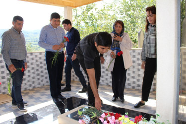 Şabran rayonunda dəfn olunan şəhidimiz Vüsal Həsənovun məzarı ziyarət olundu