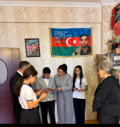 Səbail rayonunda şəhidlərin  ailə üzvləri ziyarət olunub