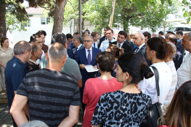Rayon İcra Hakimiyyətinin başçısı 20-ci sahə yaşayış massivində sakinlərlə səyyar qəbul keçirmişdir