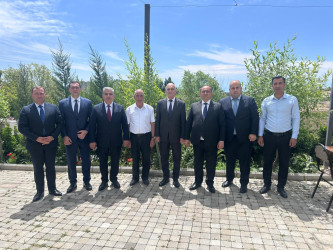 Şəhid Rəfail Hüseynovun atası Maarif Hüseynov ziyarət olundu