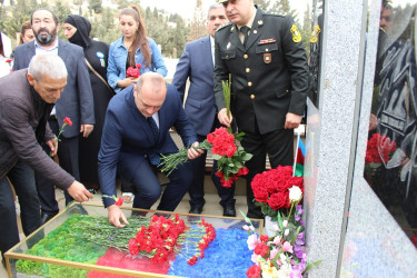 Əli Tağıyevin Vətən müharibəsində şəhid olmasının ildönümü münasibətilə məzarı ziyarət olundu