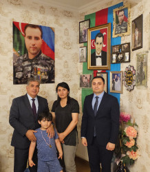 Səbail rayonunda Vətən müharibəsi şəhidlərinin ailə üzvləri Qurban bayramı münasibətilə ziyarət olundu
