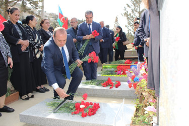 Nicat Şükürlünün Vətən müharibəsində şəhid olmasının ildönümü münasibətilə məzarı ziyarət olundu