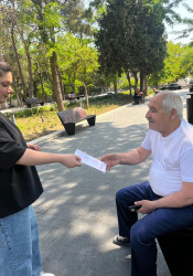 Səbail rayonunda “İnsan Hüquqları Aylığı” çərçivəsində maarifləndirici bukletlər paylanılıb