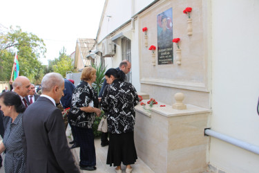 Şəhid Zülfüqarov Tənhan Cavanşir oğlunun xatirə lövhəsinin açılış mərasimi keçirildi