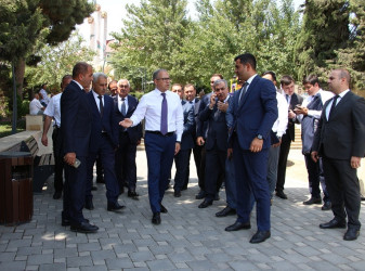 Rayon İcra Hakimiyyətinin başçısı tərəfindən “Fəhlə əlləri” parkına baxış keçirilib