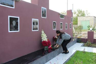 Şabran rayonunda dəfn olunan şəhidimiz Vüsal Həsənovun məzarı ziyarət olundu