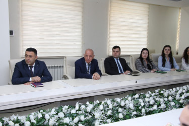 Səbaildə “Uşaqların hüquqları və məsuliyyətləri” mövzusunda keçirilən sorğuda yüksək nəticə göstərmiş şagirdlər ilə görüş keçirilmişdir