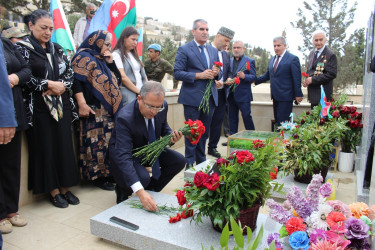 Cavidan Ağayevin şəhid olmasının ildönümü münasibətilə məzarı ziyarət olundu