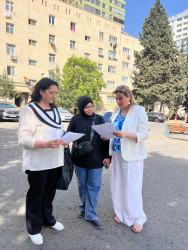 Səbail rayonunda “İnsan Hüquqları Aylığı” çərçivəsində maarifləndirici sorğu keçirilmişdir