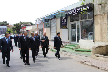 Rayon İcra Hakimiyyətinin başçısı Badamdar qəsəbəsində əraziyə baxış keçirib