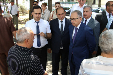 Rayon İcra Hakimiyyətinin başçısı 20-ci sahə yaşayış massivində sakinlərlə səyyar qəbul keçirmişdir