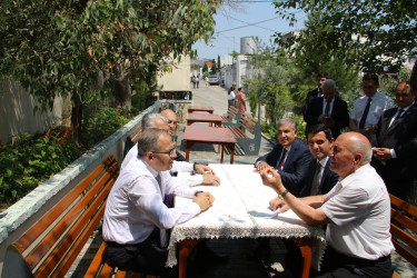 Rayon İcra Hakimiyyətinin başçısı 20-ci sahə yaşayış massivində sakinlərlə görüş keçirib