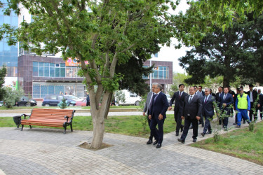 Rayon İcra Hakimiyyətinin başçısı 20-ci sahə yaşayış massivində əraziyə baxış keçirib