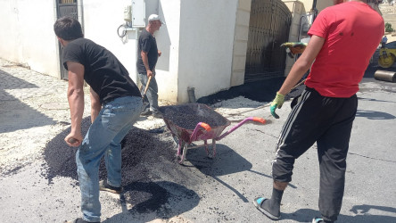 Səbail rayonunda yolların asfaltlanması işləri davam edir