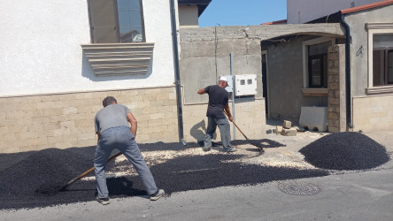 Səbail rayonunda yolların asfaltlanması işləri davam edir