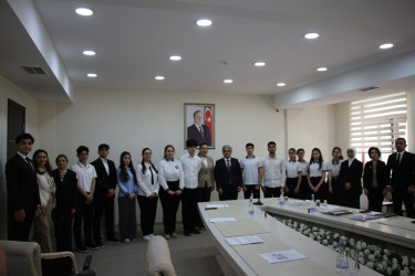 Səbail rayonunda “Heydər Əliyev və Azərbaycan tarixi” mövzusunda elmi-praktik konfrans üçün elan edilmiş referat-yazı müsabiqəsinin yekun mərhələsi keçirilmişdir