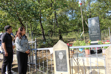 Şabran rayonunda dəfn olunan şəhidimiz Vüsal Həsənovun məzarı ziyarət olundu