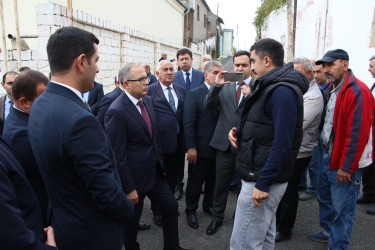 Rayon İcra Hakimiyyətinin başçısı 20-ci sahə yaşayış massivində sakinlərlə səyyar qəbul keçirmişdir