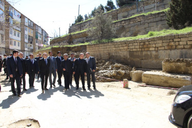 Rayon İcra Hakimiyyətinin başçısı Badamdar qəsəbəsində torpaq sürüşməsi baş vermiş əraziyə baxış keçirmişdir