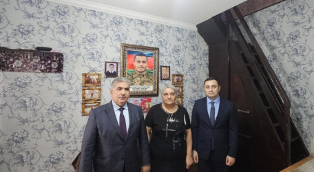Səbail rayonunda Vətən müharibəsi şəhidlərinin ailə üzvləri Qurban bayramı münasibətilə ziyarət olundu