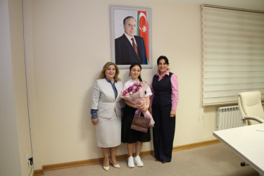 Buraxılış imtahanında yüksək nəticə əldə etmiş Şəhanə Abbasova ilə görüş keçirilmişdir